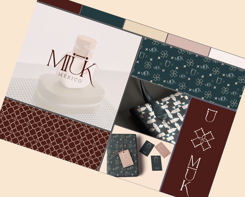 Branding para MIUK marca de Bolsos de piel