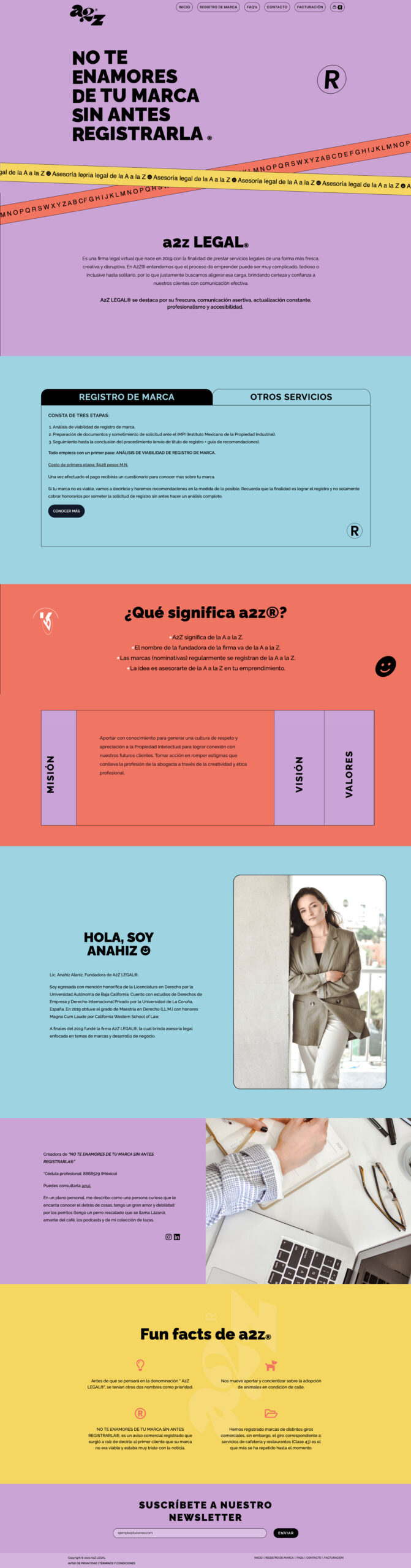 Diseño Web UX UI A2Z LEGAL